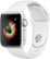 Left Zoom. Apple Watch Series 3 (GPS) 38mm Aluminum Case with White Sport Band - Silver Aluminum.