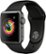 Left Zoom. Apple Watch Series 3 (GPS) 38mm Aluminum Case with Black Sport Band - Space Gray.