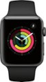 Alt View Zoom 11. Apple Watch Series 3 (GPS) 42mm Space Gray Aluminum Case with Black Sport Band - Space Gray Aluminum.
