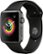 Left Zoom. Apple Watch Series 3 (GPS) 42mm Aluminum Case with Black Sport Band - Space Gray Aluminum.