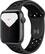 Front. Apple - Apple Watch Nike Series 5 (GPS) 44mm Aluminum Case with Anthracite/Black Nike Sport Band - Space Gray.