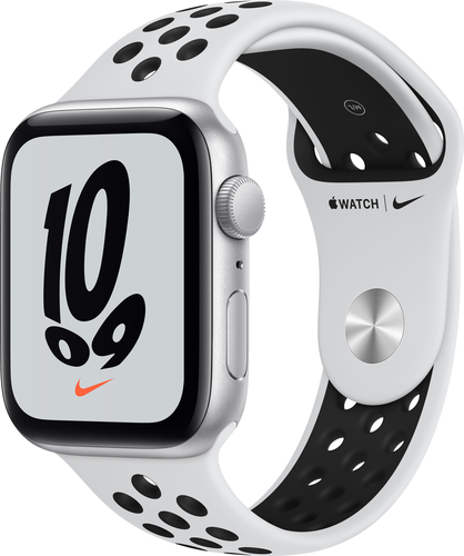 Apple Watch Nike SE (GPS) 44mm Silver Aluminum Case with Nike Sport Band - Silver