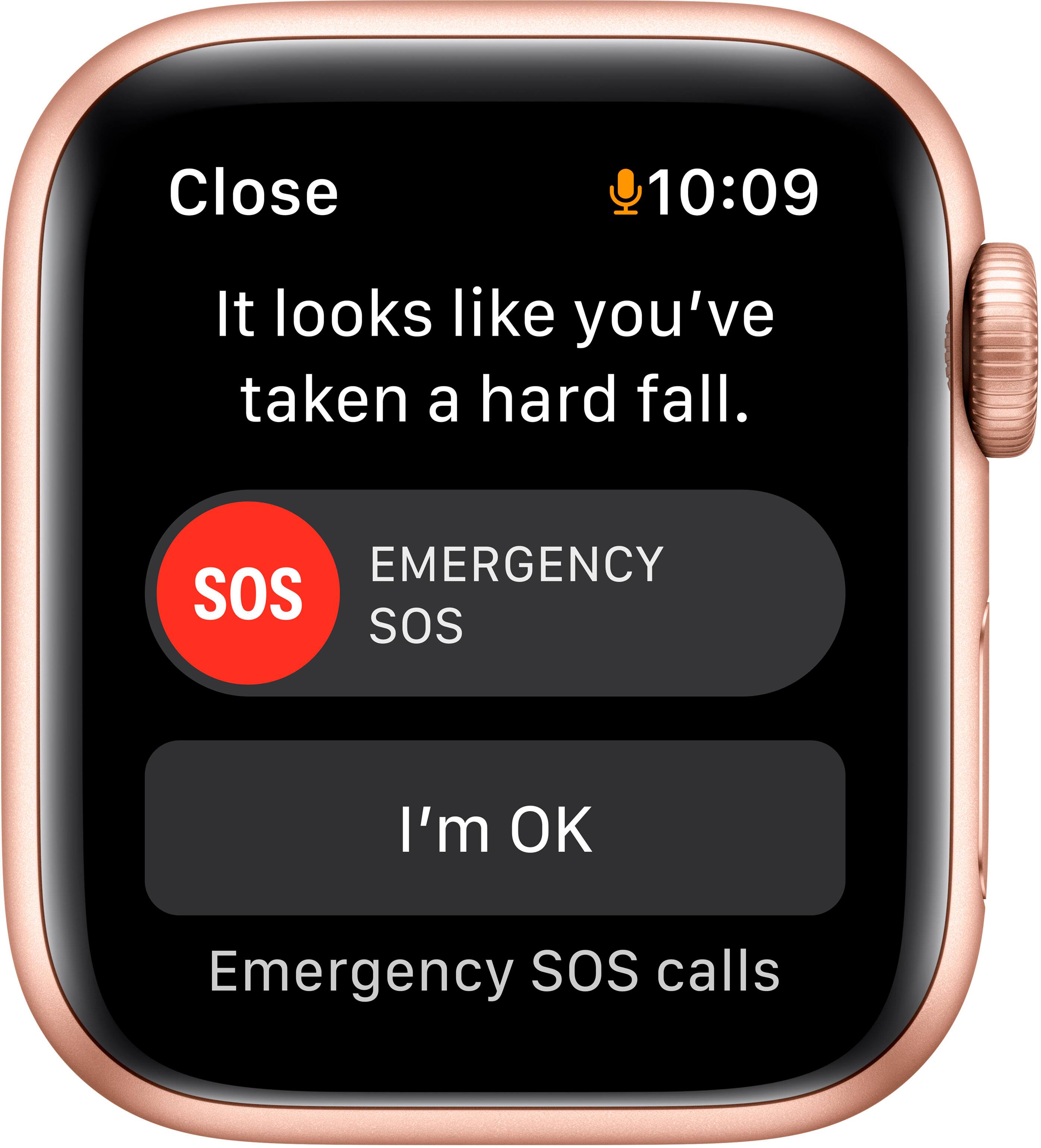 Alt View 15. Apple - Apple Watch SE (1st Generation GPS) 40mm Gold Aluminum Case with Starlight Sport Band - Gold.