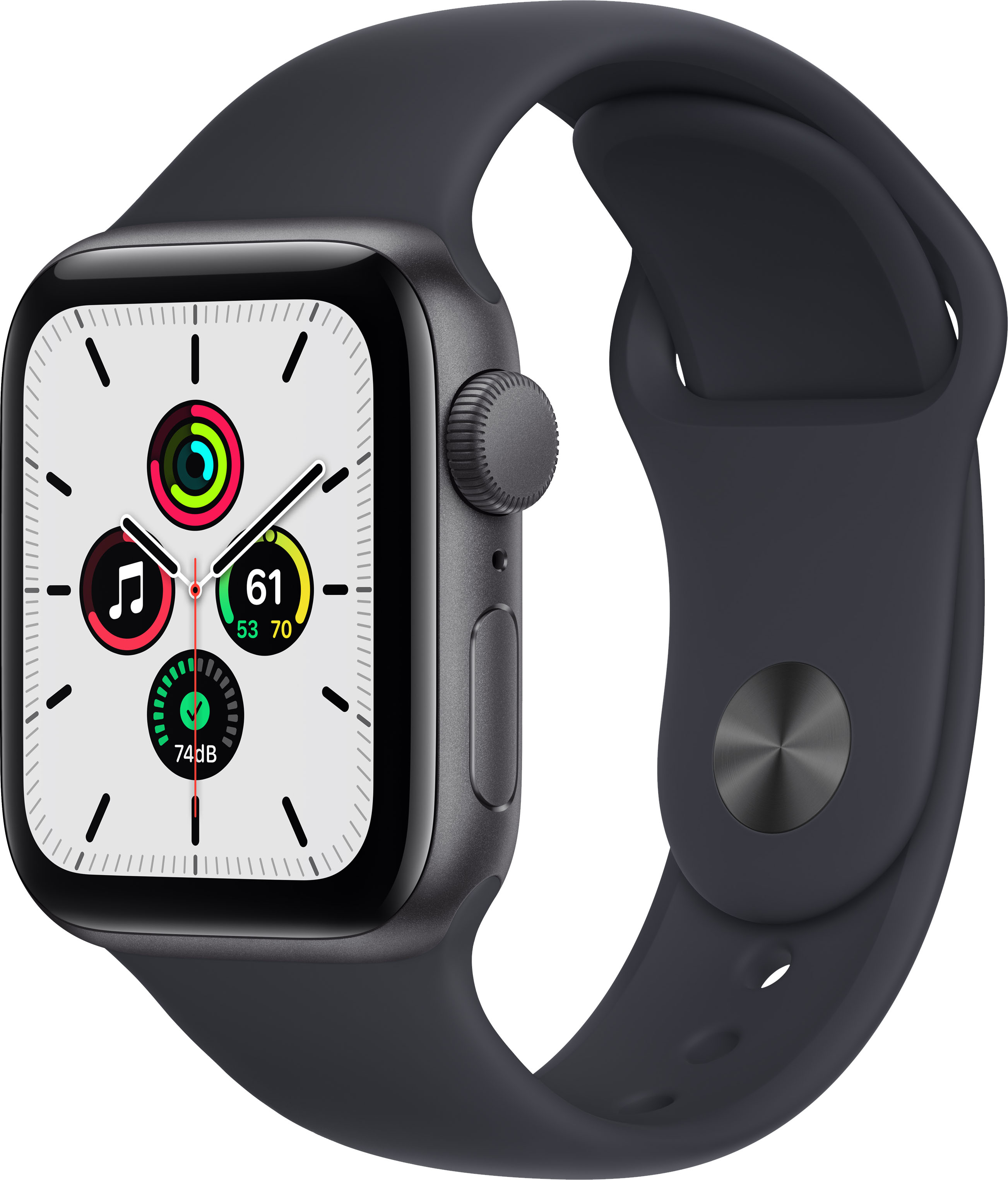Apple Watch SE (GPS) 40mm Space Gray Aluminum Case with Sport Band Space  Gray MKQ13LL/A - Best Buy