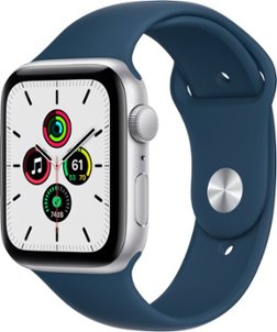 Apple Watch SE (GPS) 44mm Silver Aluminum Case with Sport Band - Silver