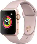 Best Buy Apple Watch Series 3 GPS 38mm Gold Aluminum Case with Pink Sand Sport Band Gold Aluminum MQKW2LL A