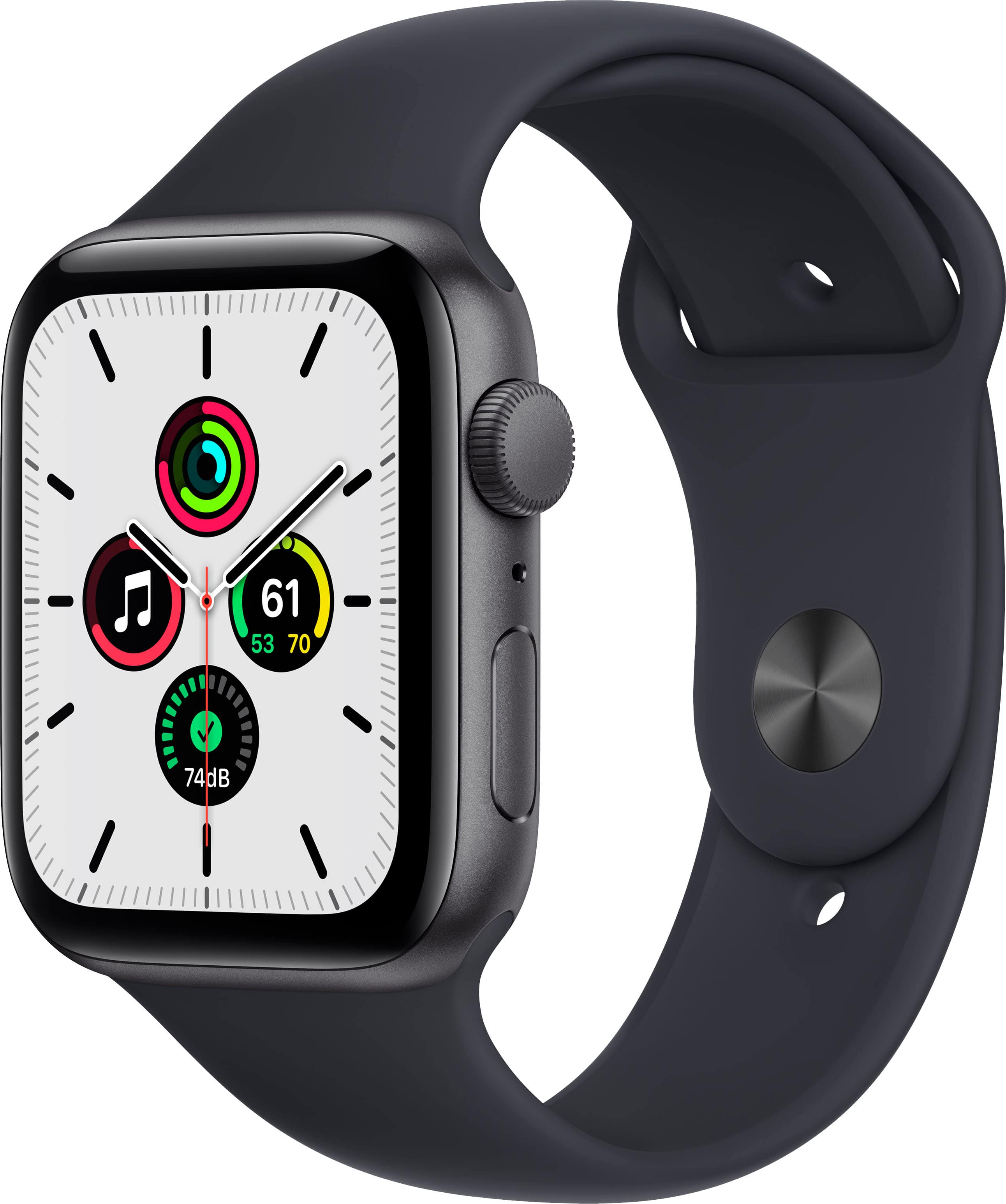 Apple Watch SE (1st Generation GPS) 44mm Space Gray Aluminum Case with  Sport Band Space Gray MKQ63LL/A - Best Buy