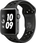 Angle Zoom. Apple Watch Nike+ Series 3 (GPS) 42mm Space Gray Aluminum Case with Anthracite/Black Nike Sport Band - Space Gray.