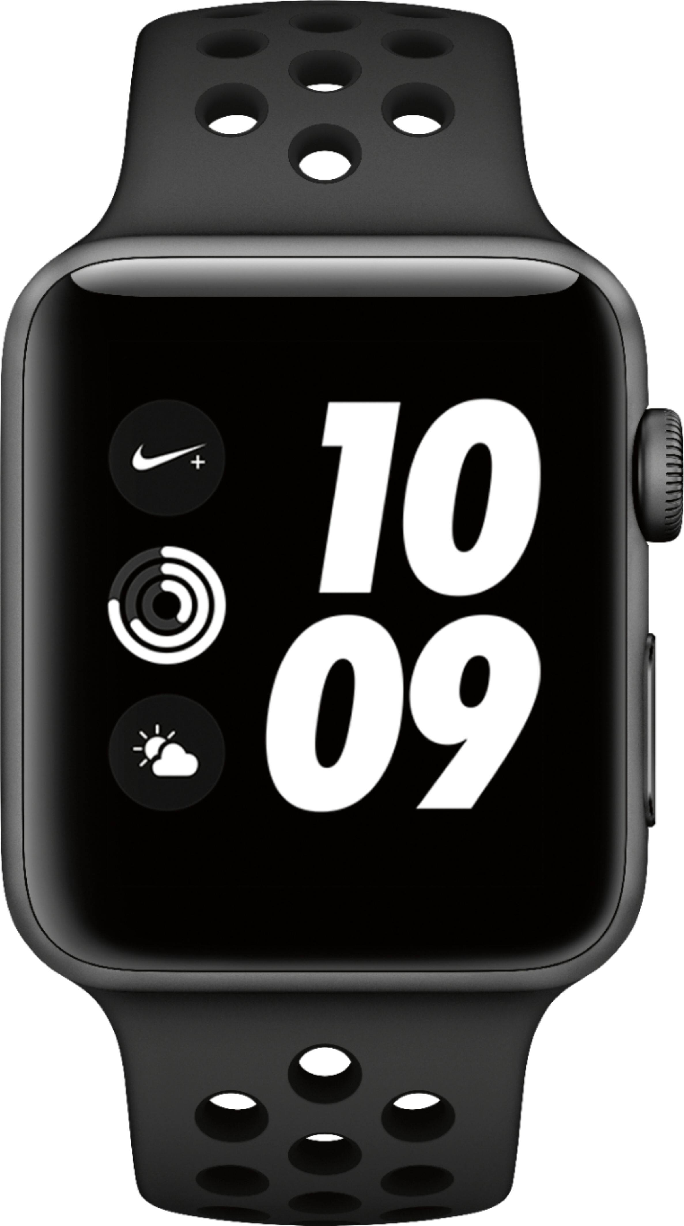 Best Buy: Apple Watch Nike+ Series 3 (GPS) 42mm Space Gray Aluminum Case  with Anthracite/Black Nike Sport Band Space Gray Aluminum MQL42LL/A