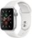 Front Zoom. Apple Watch Series 5 (GPS) 40mm Silver Aluminum Case with White Sport Band - Silver Aluminum.