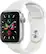 Front. Apple - Apple Watch Series 5 (GPS) 40mm Aluminum Case with White Sport Band - Silver.