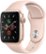 Front Zoom. Apple Watch Series 5 (GPS) 40mm Gold Aluminum Case with Pink Sand Sport Band - Gold Aluminum.