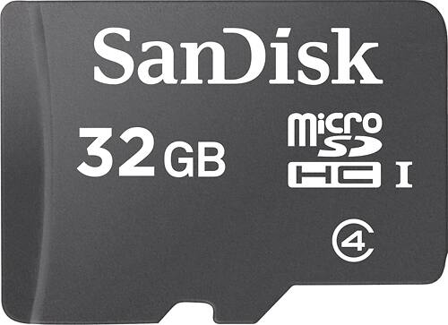 SanDisk - 32GB microSDHC UHS-I Memory Card - Larger Front