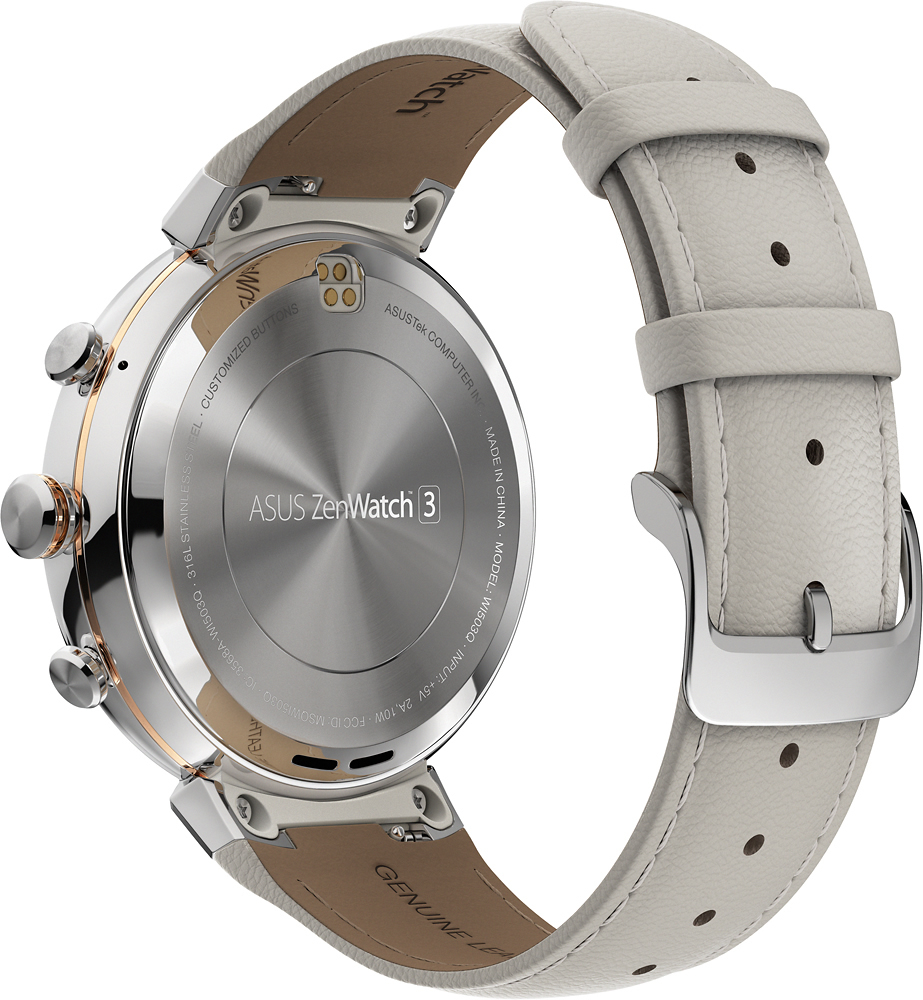 Best Buy: ASUS ZenWatch 3 Smartwatch 45mm Stainless Steel Silver 