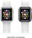 Alt View 11. Modal™ - Bumper for Apple Watch® 38mm (2-Pack) - Space Gray/Clear.