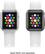 Alt View 11. Modal™ - Bumper for Apple Watch 42mm (2-Pack) - Space Gray/Clear.