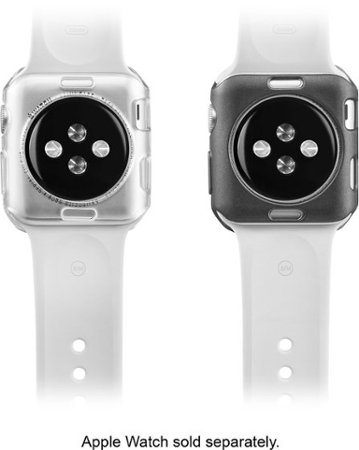 Modal™ - Bumper for Apple Watch® 42mm (2-Pack) - Space Gray/Clear_3