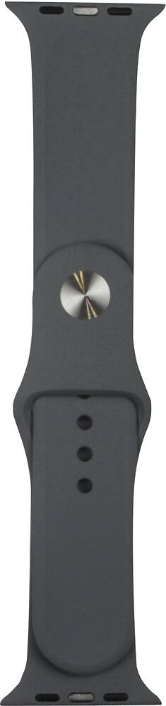 Angle. Apple - Silicone Watch Band for Apple Watch ® 42mm - Dark Gray.