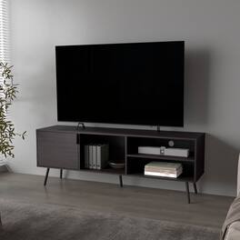 APRILSOUL - Mescal Tv Stand Multistorage with a Door and Open Storage Wengue - Wenge