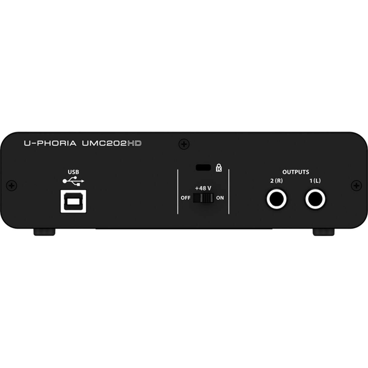 U-PHORIA UMC202HD

USB

+48 V
OFF ON

OUTPUTS
2 (R) 1 (L)