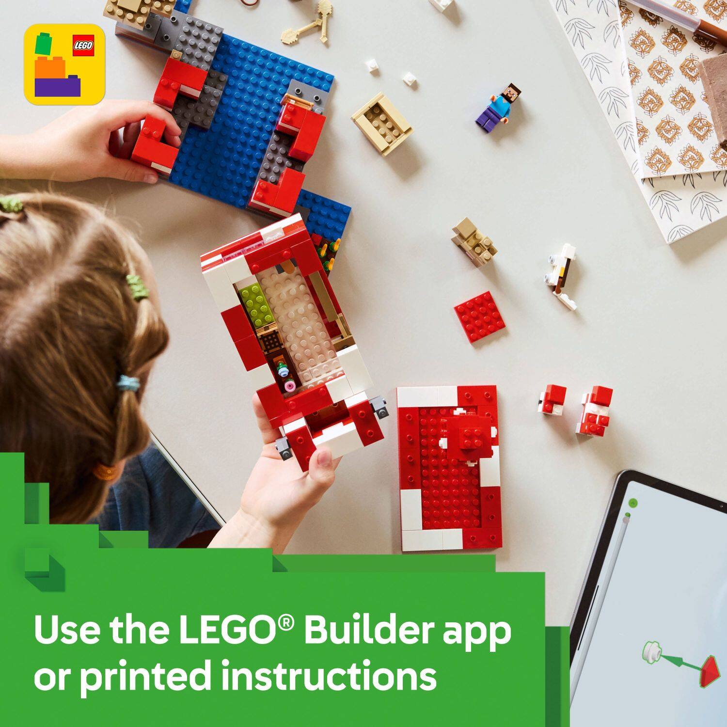 LEGO Builder app or printed instructions
