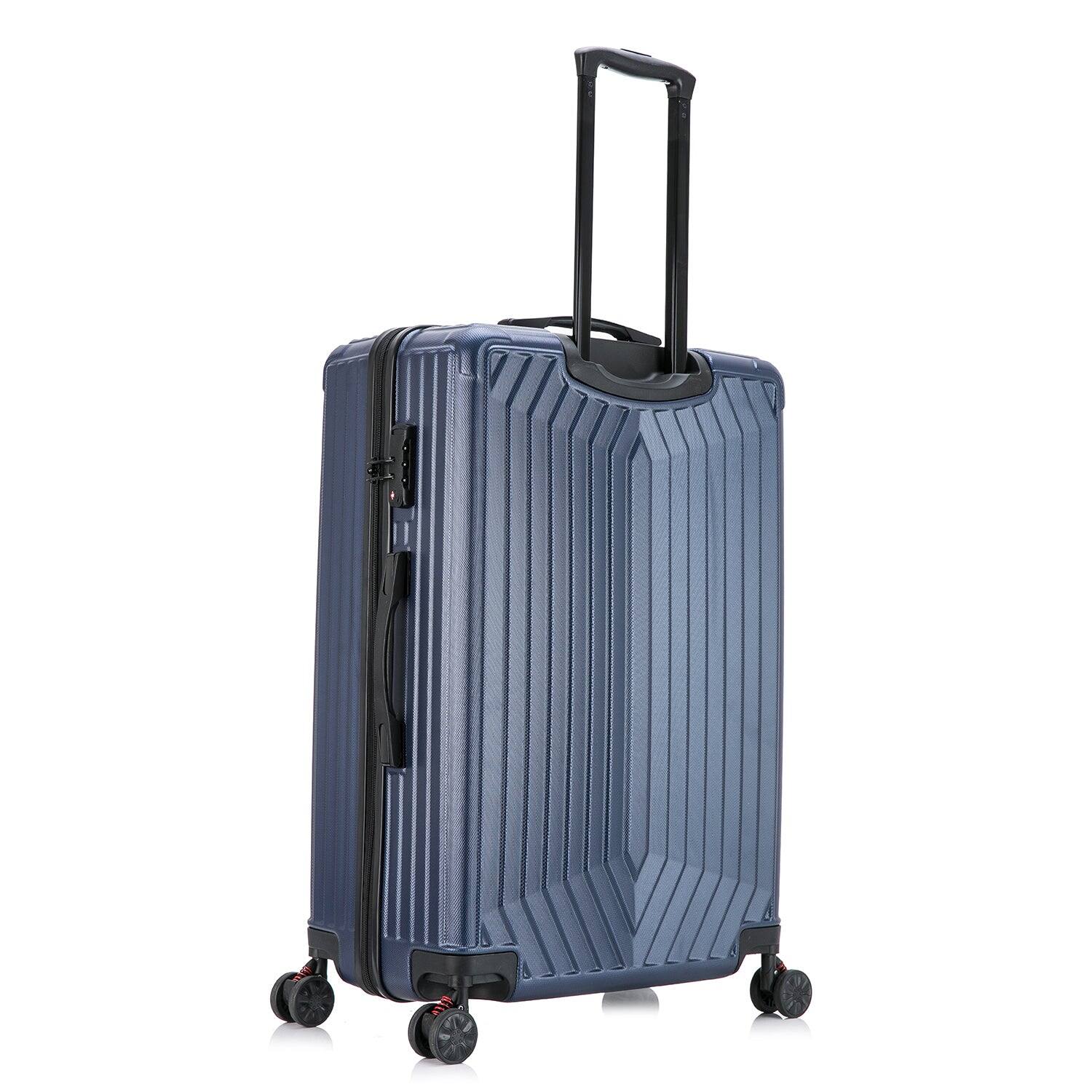 Alt View 1. DUKAP - STRATOS lightweight hardside Luggage 3 Piece Luggage Set  20"/24"/28" - BLUE.