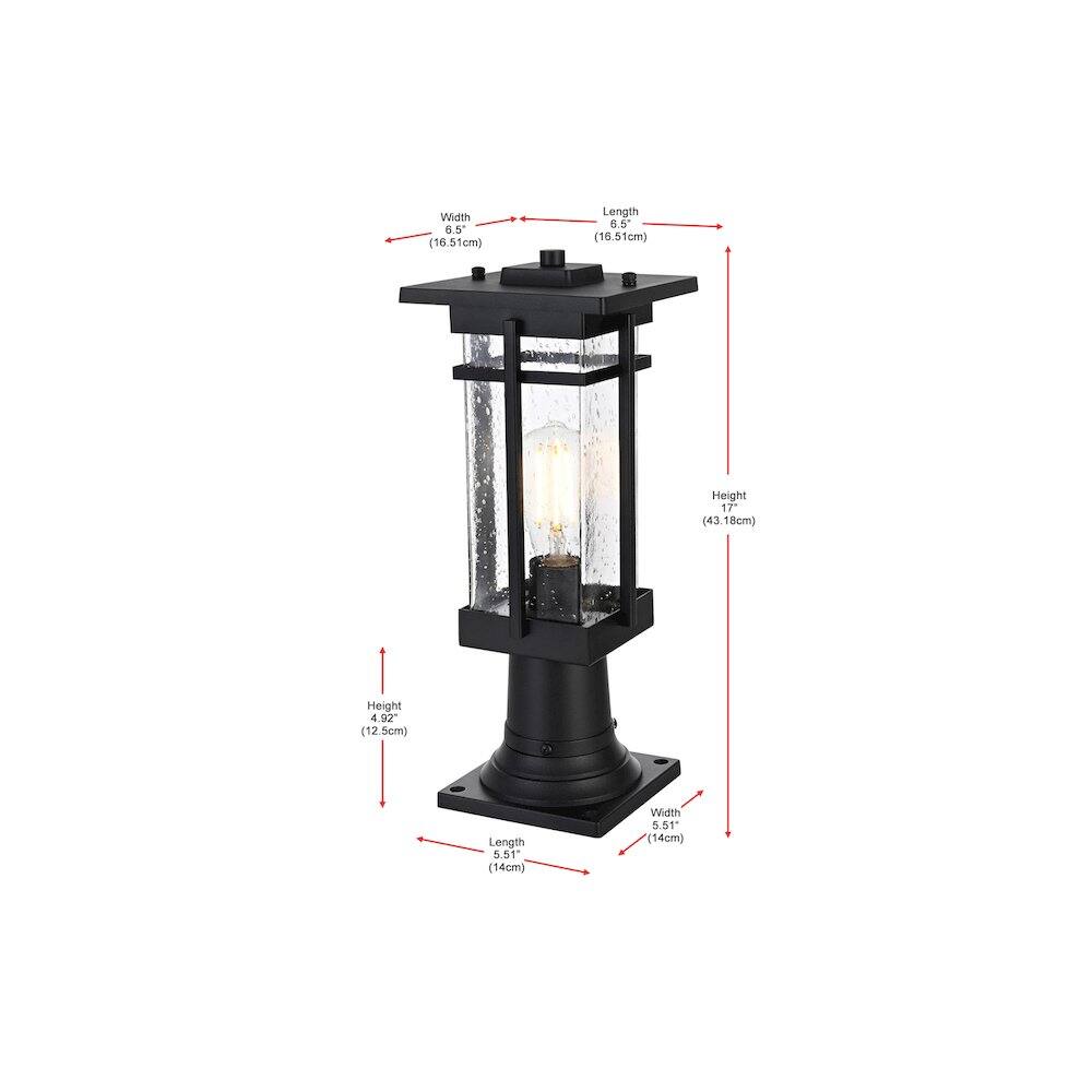 Elegant Lighting - Livingston 7 inch Outdoor Pendant - Black