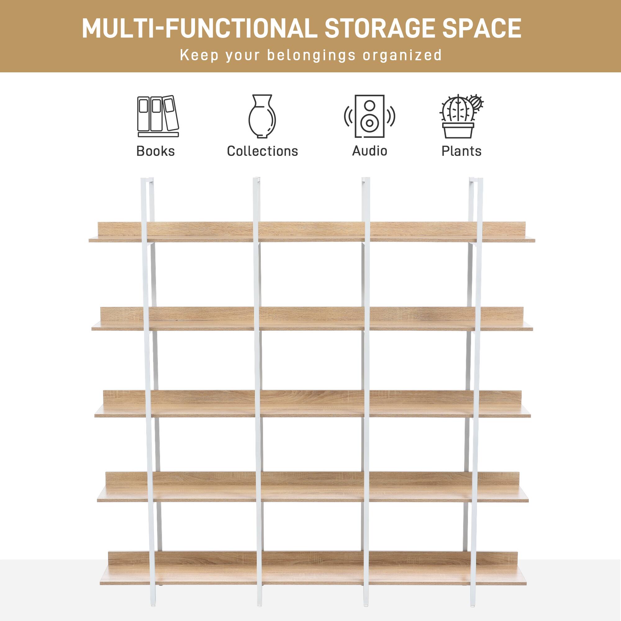 MULTI-FUNCTIONAL STORAGE SPACE  
Keep your belongings organized  

Books  
Collections  
Audio  
Plants