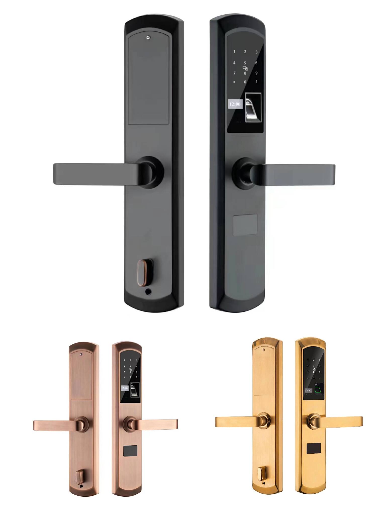 Alt View 1. Cluzine - Outdoor RFID Smart Door Lock Tuya WiFi Fingerprint Digital Keyless Hotel.