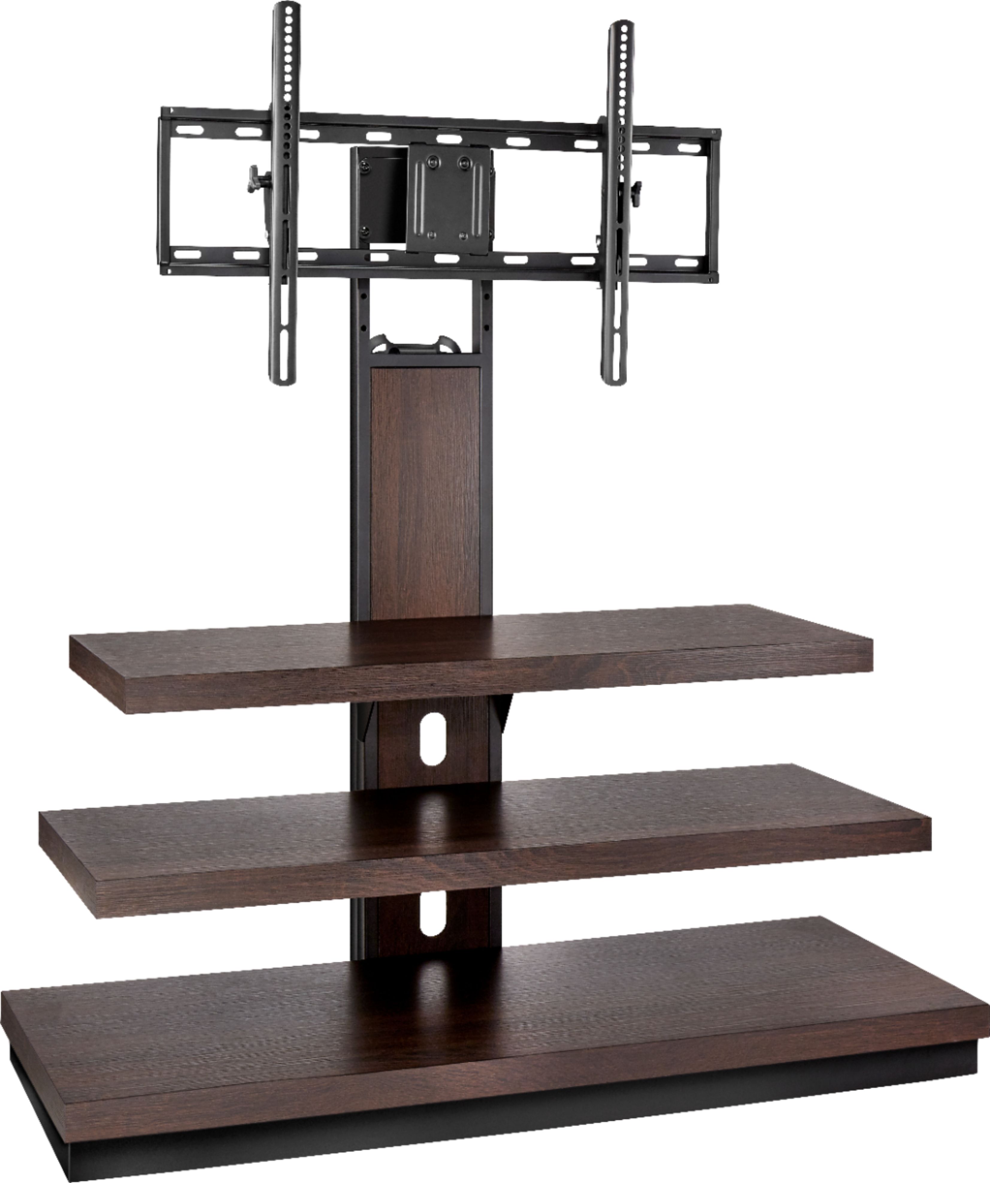 Angle View: Insignia™ - TV Stand for Most Flat-Panel TVs Up to 55" - Dark Brown
