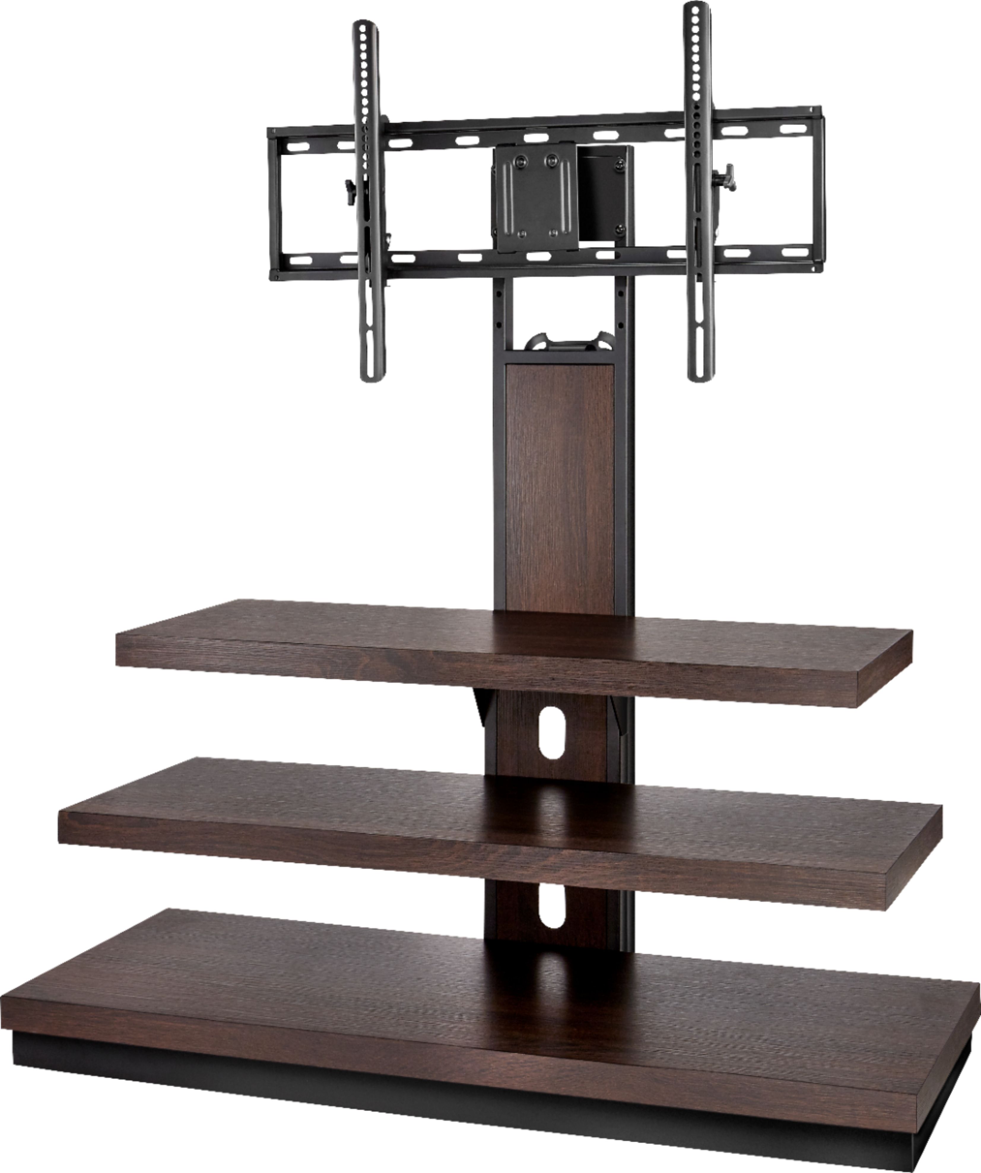 Left View: Walker Edison - Farmhouse Simple Grooved Door TV Stand for most TVs up to 80" - Stone Grey