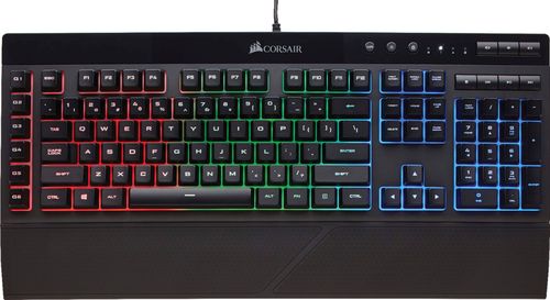 CORSAIR - K55 Wired Gaming Membrane Keyboard with RGB Backlighting - Black