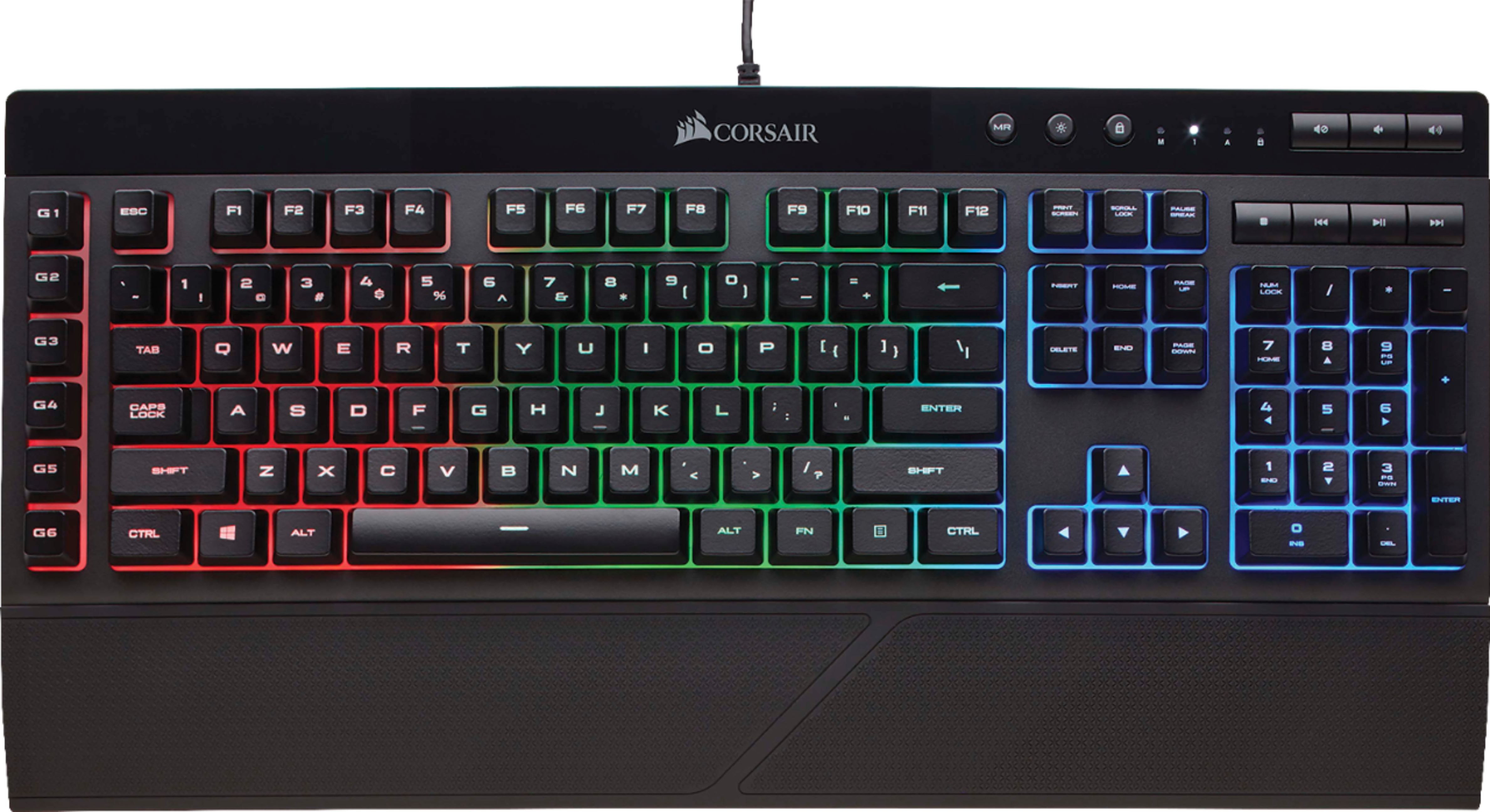 lineal forsvar høj CORSAIR K55 Wired Gaming Membrane Keyboard with RGB Backlighting Black  CH-9206015-NA - Best Buy