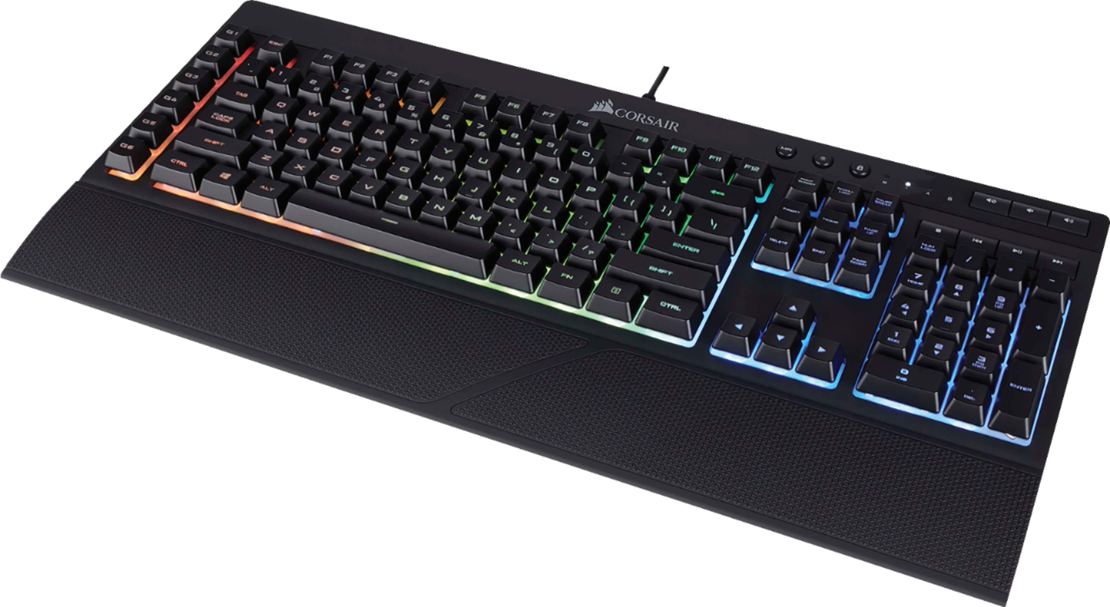 Left. CORSAIR - K55 Wired Gaming Membrane Keyboard with RGB Backlighting.