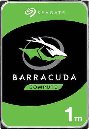 Front. Seagate - Barracuda 1TB Internal SATA Hard Drive for Desktops - Silver.