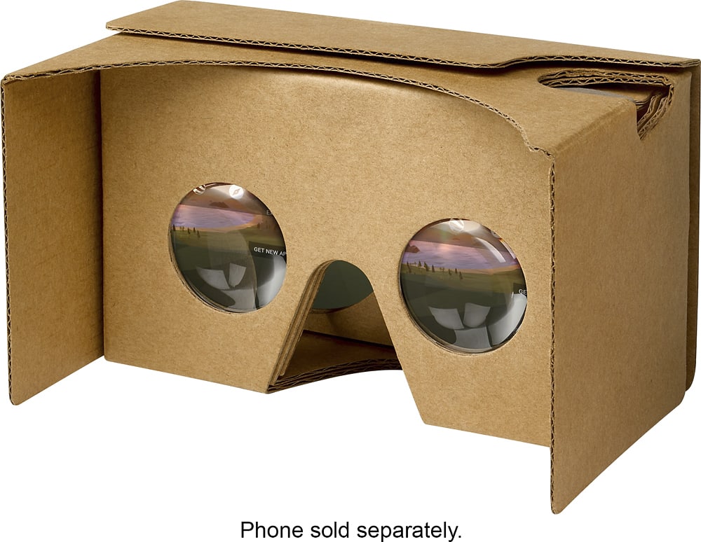 Left. Google - Cardboard Virtual Reality Headset - brown.