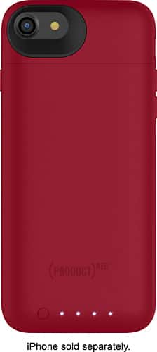 mophie - Juice Pack External Battery Case with Wireless Charging for Apple® iPhone® 8 - Red - Larger Front