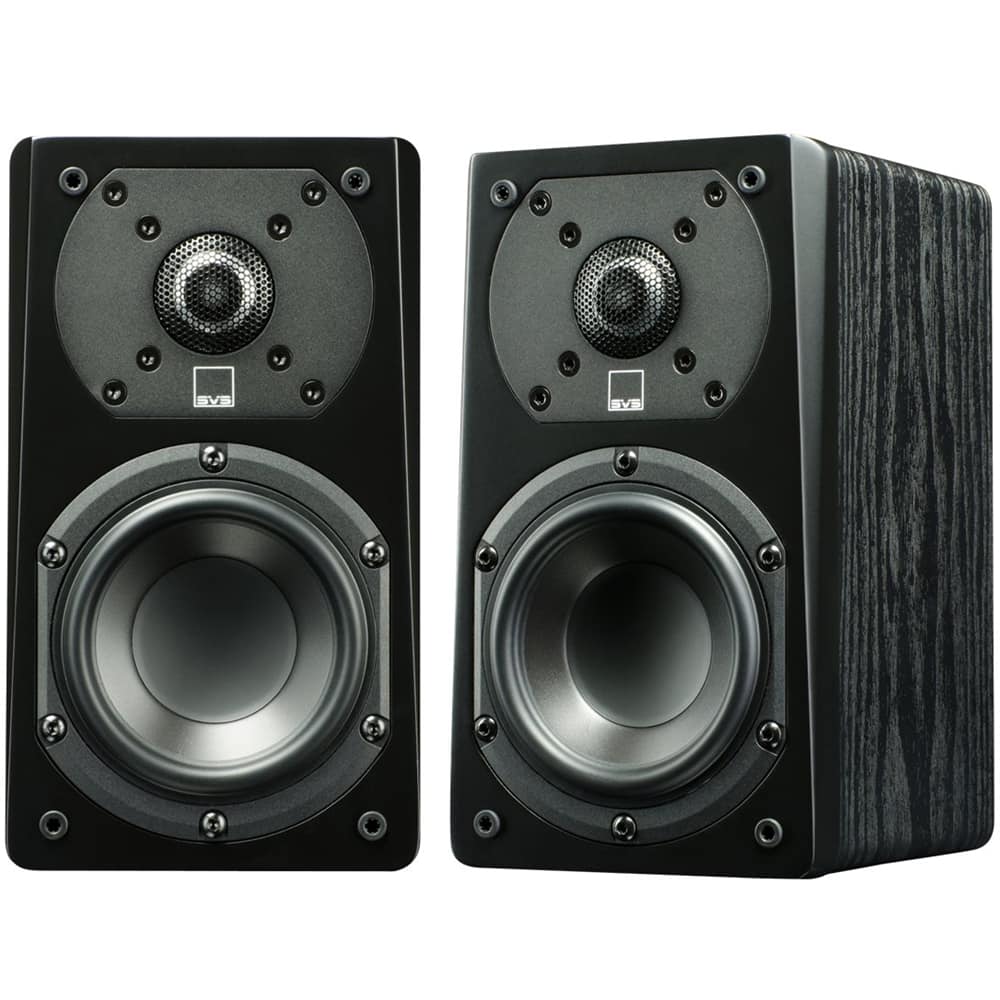 Front. SVS - Prime 4-1/2" Passive 2-Way Speakers (Pair) - Premium black ash.