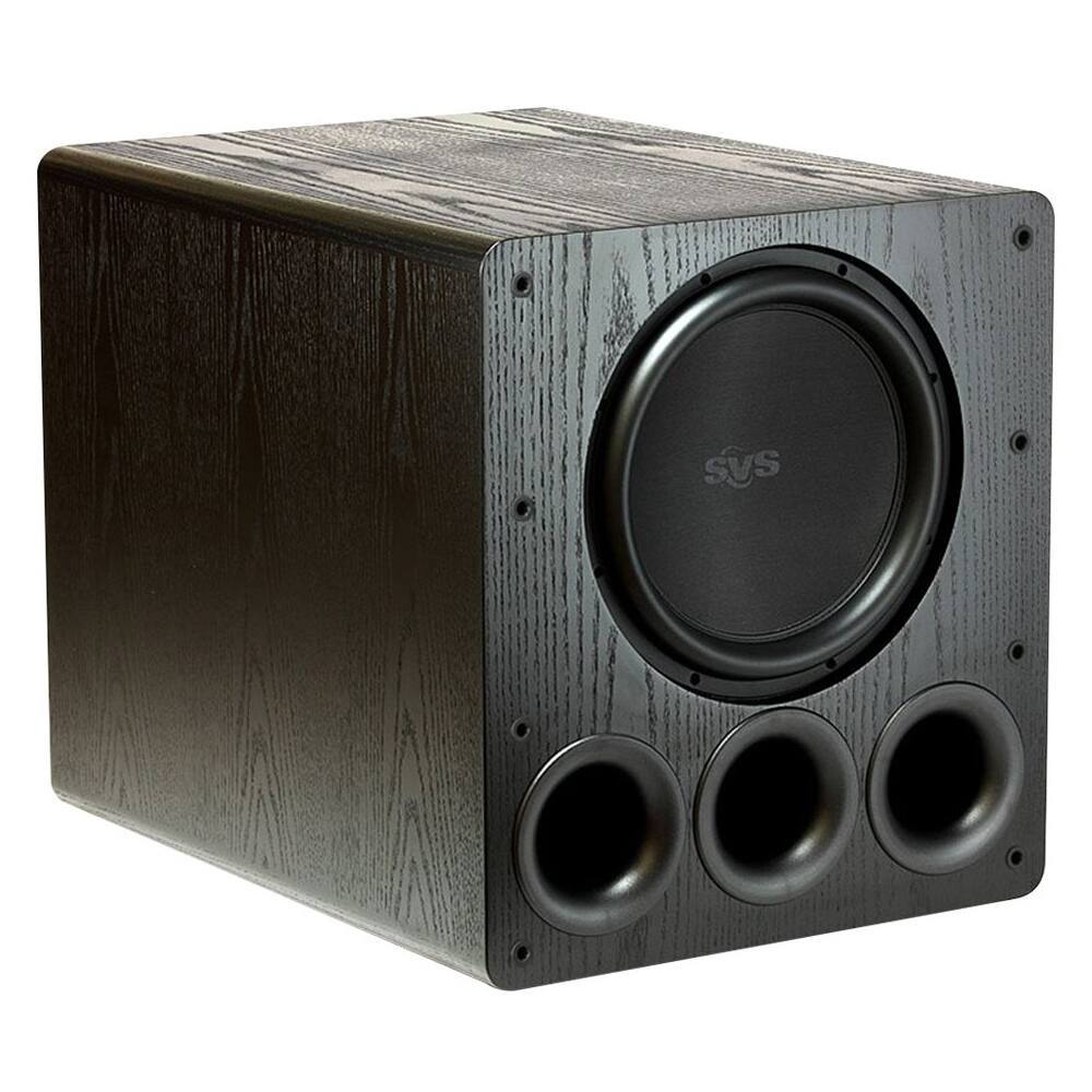 Angle. SVS - 13-1/2" 1000W Powered Subwoofer - Black oak.
