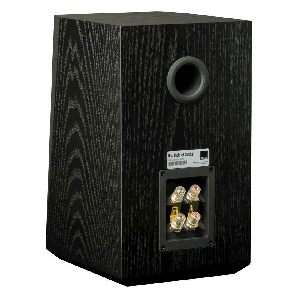 Back View: SVS - Ultra 6-1/2" 2-Way Bookshelf Speaker (Each) - Black Oak
