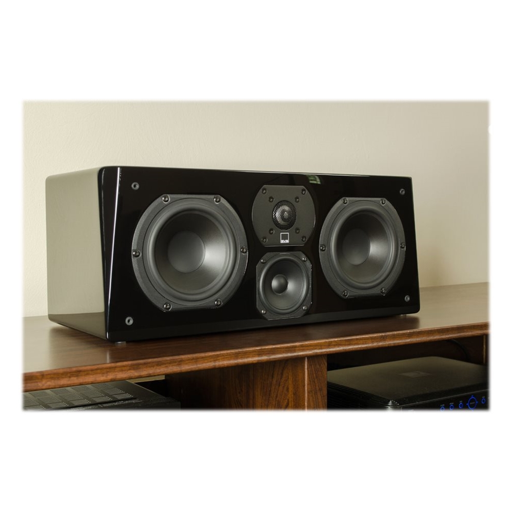 Left View: SVS - Prime Dual 5-1/4" Passive 3-Way Center-Channel Speaker - Gloss piano black