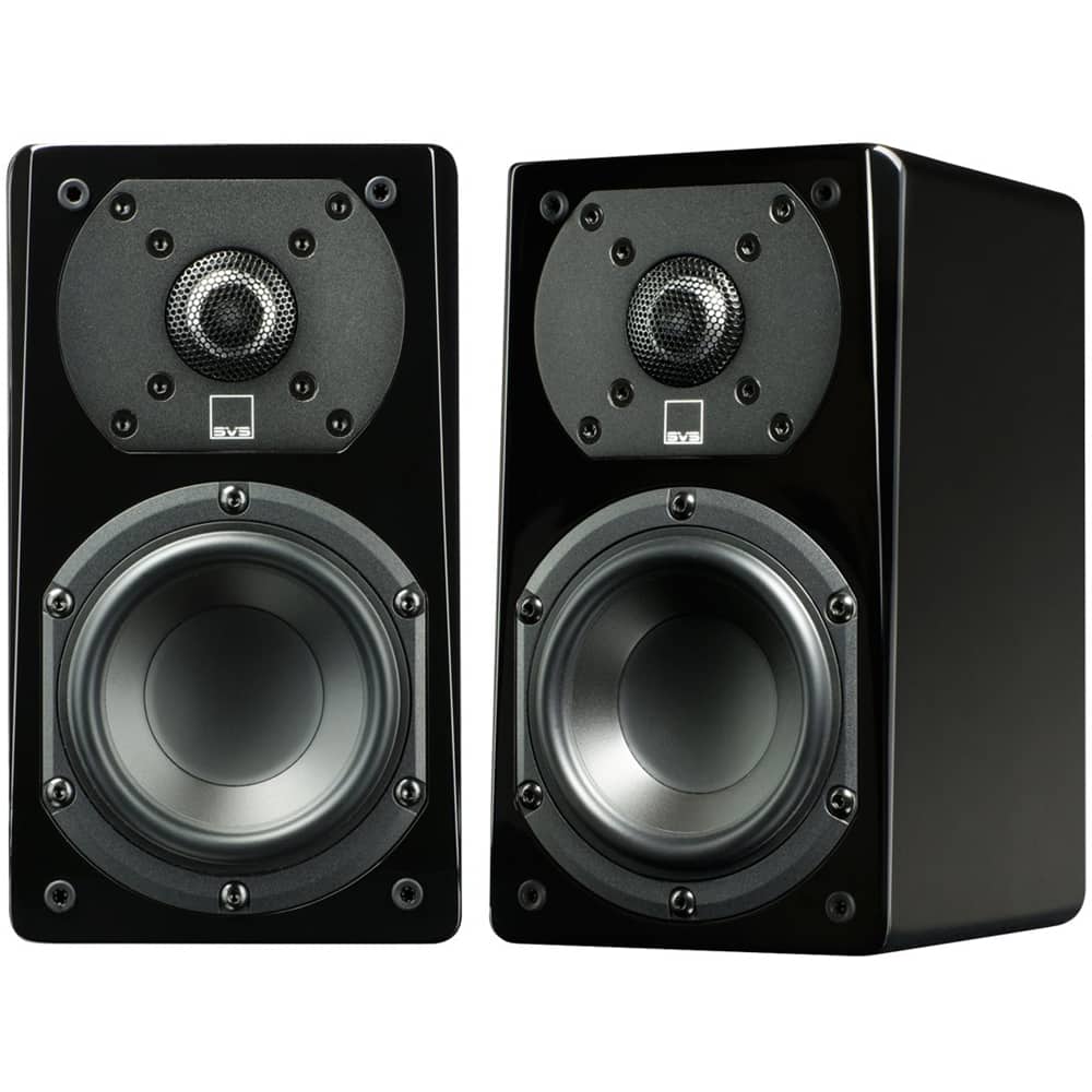 Front. SVS - Prime 4-1/2" Passive 2-Way Speakers (Pair) - Gloss piano black.