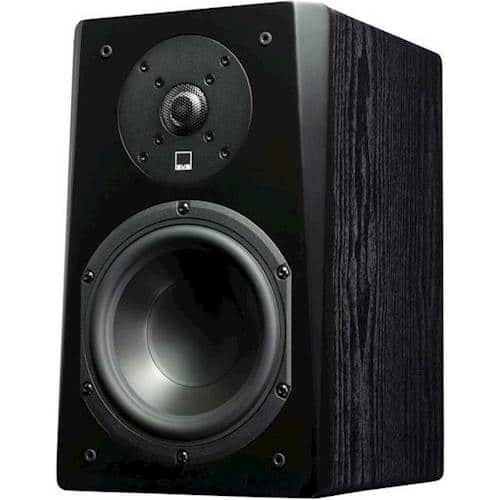 Left. SVS - Prime 6-1/2" 2-Way Bookshelf Speaker (Each) - Black Ash.