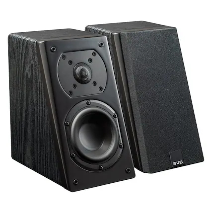 Angle. SVS - Prime 4-1/2" Passive 2-Way Speakers (Pair) - Premium black ash.