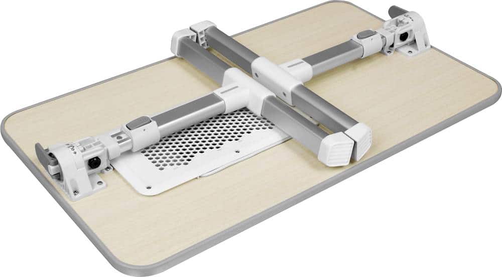 Alt View 13. Aluratek - Adjustable Ergonomic Laptop Cooling Table with Fan - White.
