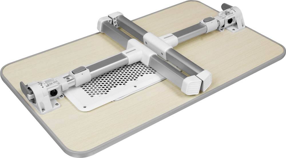 Alt View 13. Aluratek - Adjustable Ergonomic Laptop Cooling Table with Fan - White.