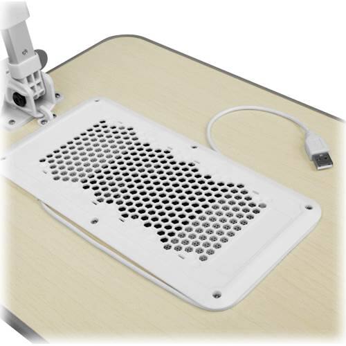 Alt View 15. Aluratek - Adjustable Ergonomic Laptop Cooling Table with Fan - White.