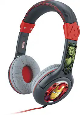 eKids - Marvel Avengers AV-140.EX Over-the-Ear Stereo Headphones - Multi