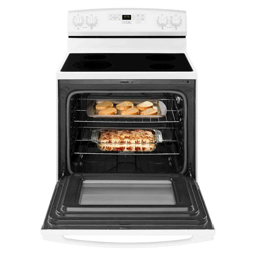 Alt View 13. Amana - Self-Cleaning Freestanding Electric Range - White.