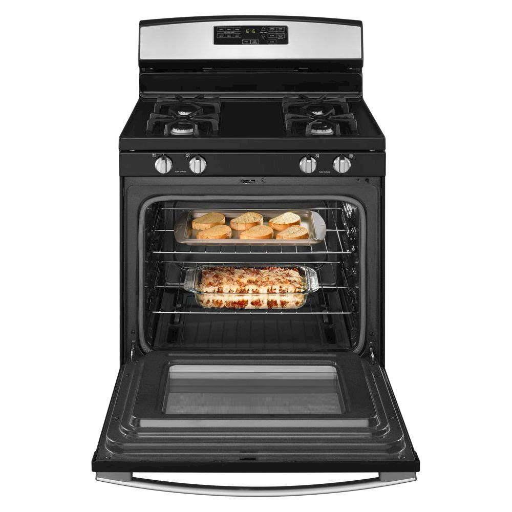 Alt View Zoom 13. Amana - 5.0 Cu. Ft. Self-Cleaning Freestanding Gas Range - Stainless Steel.